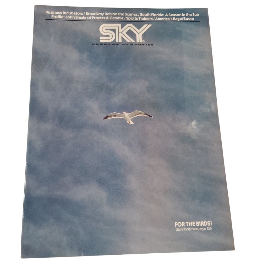 Delta Sky Magazine November 1987 In-Flight Travel Business Vintage Aviation
